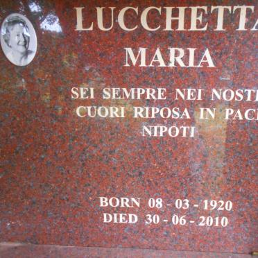 LUCCHETTA Maria 1920-2010