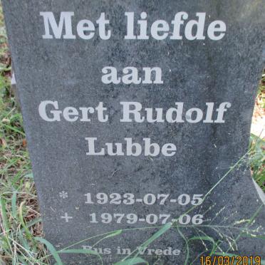 LUBBE Gert Rudolf 1923-1979