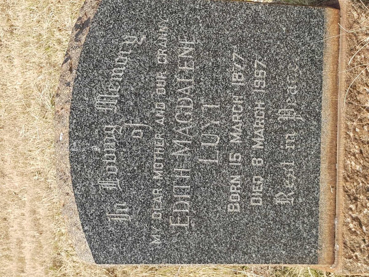 LUYT Edith Magdalene 1877-1967