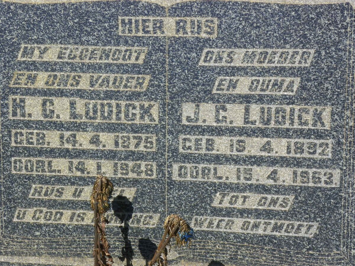 LUDICK H.C. 1875-1948 &amp; J.G. 1892-1963