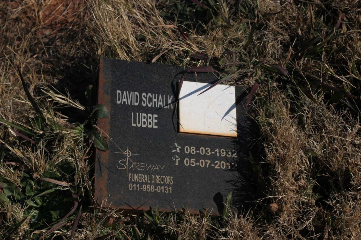 LUBBE David Schalk 1932-2012