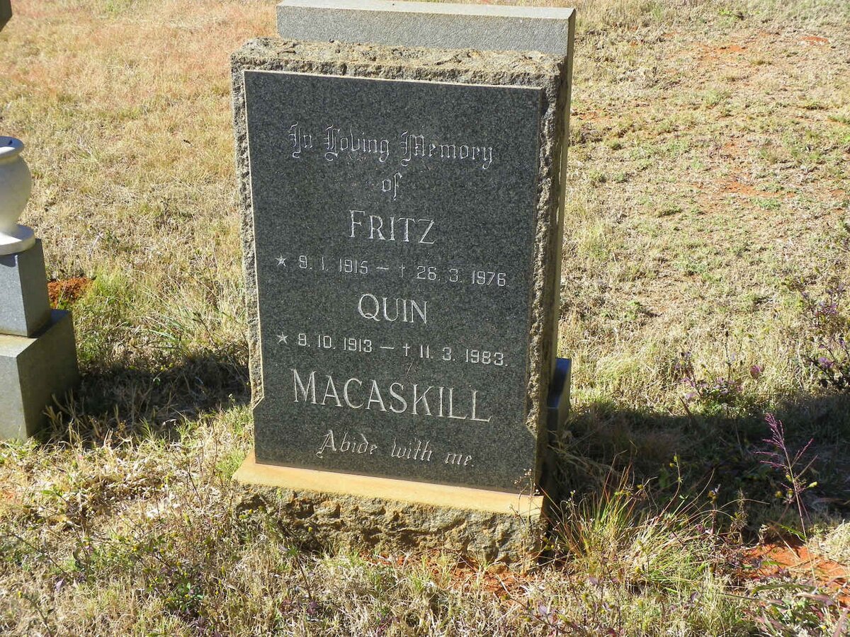 MACASKILL Fritz 1915-1976 &amp; Quin 1913-1983