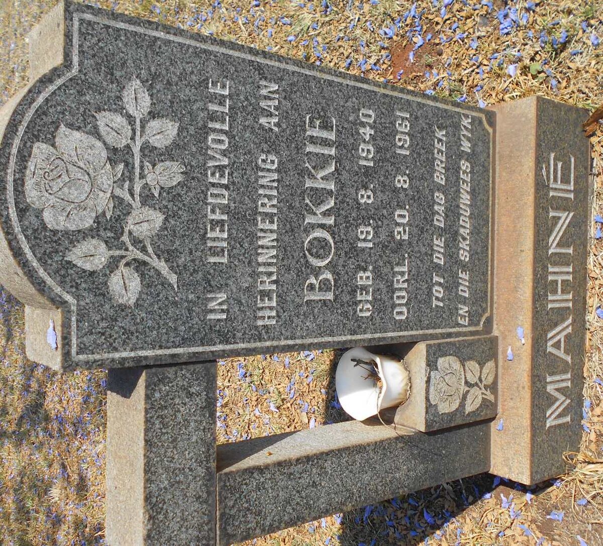 MAHNÉ Bokkie 1940-1961