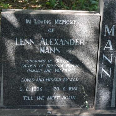 MANN Lenn Alexander 1895-1951