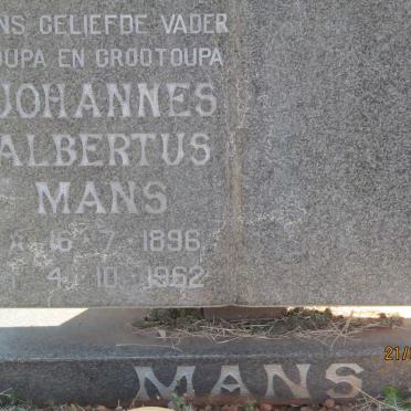 MANS Johannes Albertus 1896-1962