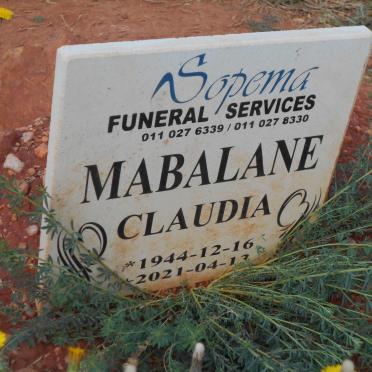 MABALANE Claudia 1944-2021