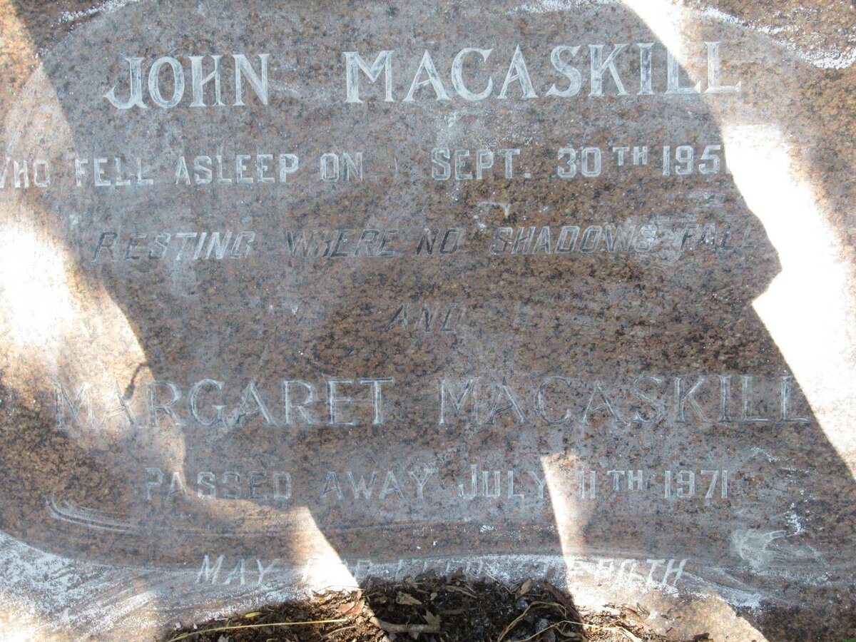 MACASKILL John -195? &amp; Margaret -1971