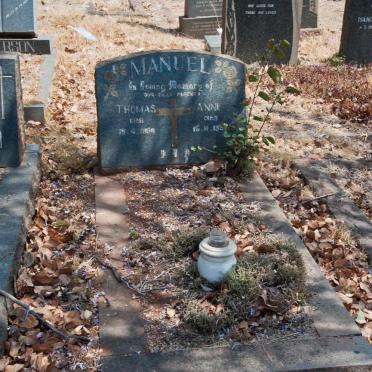 MANUEL Thomas -1958 &amp; Anne -1965