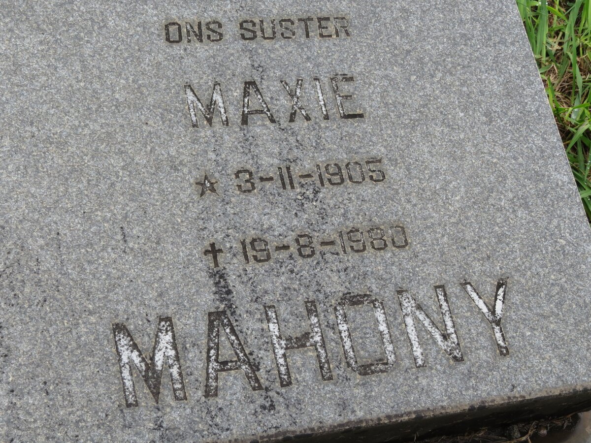 MAHONY Maxie 1905-1980