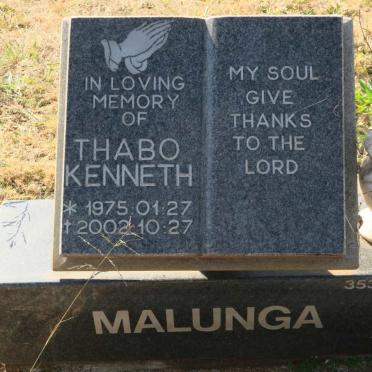 MALUNGA Thabo Kenneth 1975-2002