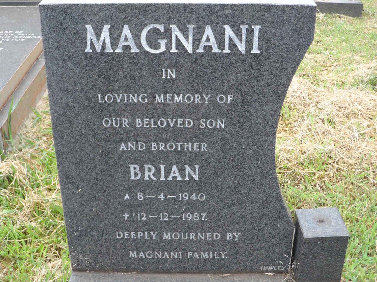MAGNANI Brian 1940-1987