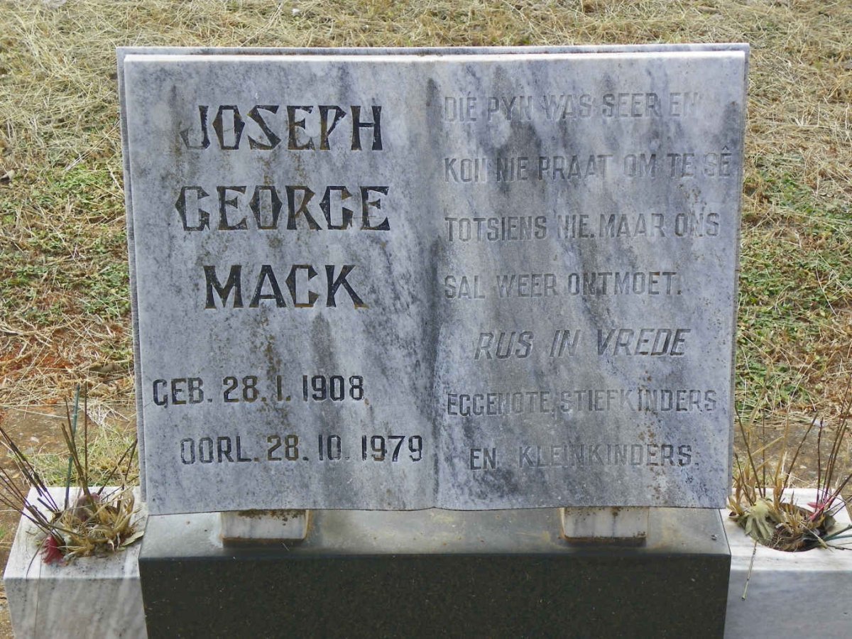 MACK Joseph George 1908-1979