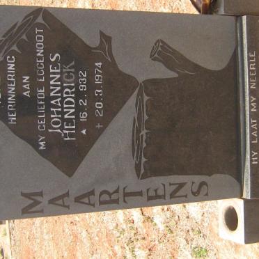 MAARTENS Johannes Hendrick 1932-1974