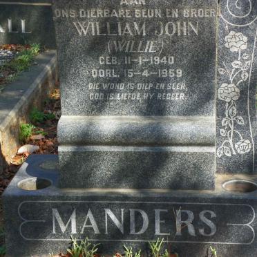 MANDERS William John 1940-1959