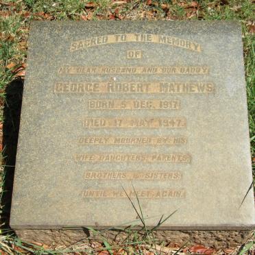 MATHEWS George Robert 1917-1947