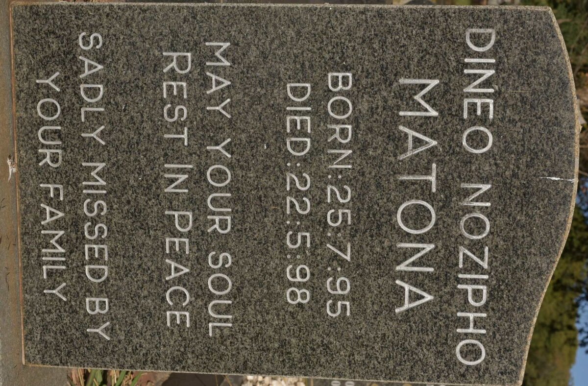 MATONA Dineo Nozipho 1995-1998