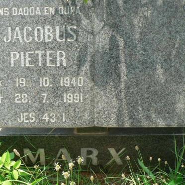 MARX Jacobus Pieter 1940-1991
