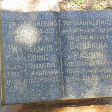 MASSING Frederik Wilhelmus 1882-1967 &amp; Catharina 1884-1953
