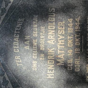 MATTHYSER Hendrik Arnoldus 1944-1944