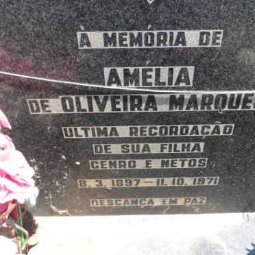 MARQUES Amelia, DE OLIVEIRA 1897-1971