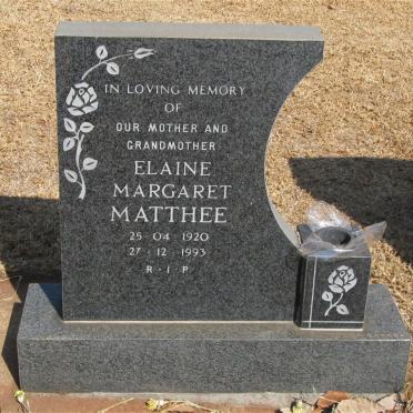 MATTHEE Elaine Margaret 1920-1993