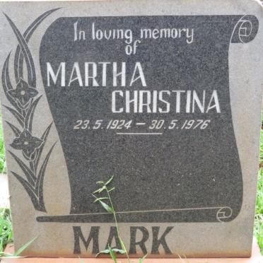 MARK Martha Christina 1924-1976