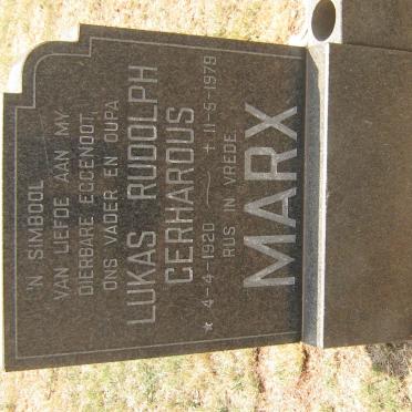 MARX Lukas Rudolph Gerhardus 1920-1979