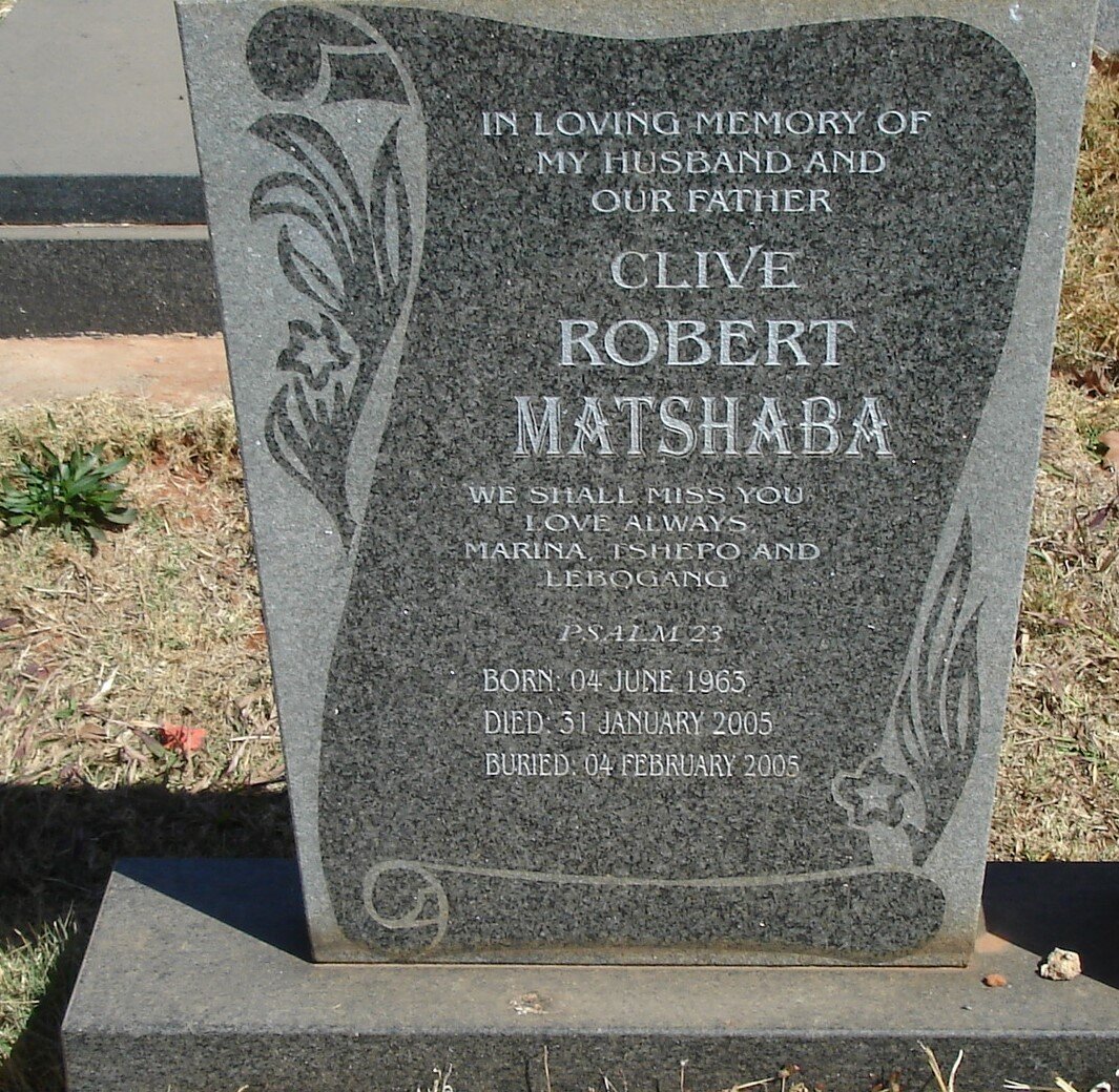MATSHABA Clive Robert 1963-2005