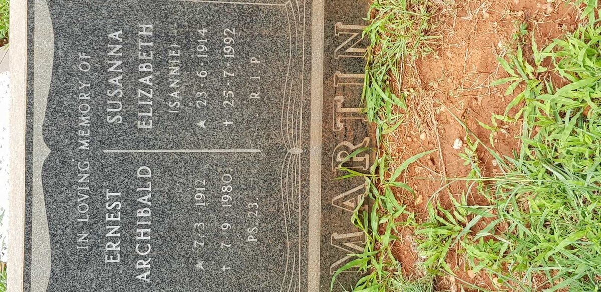 MARTIN Ernest Archibald 1912-1980 &amp; Susanna Elizabeth 1914-1992