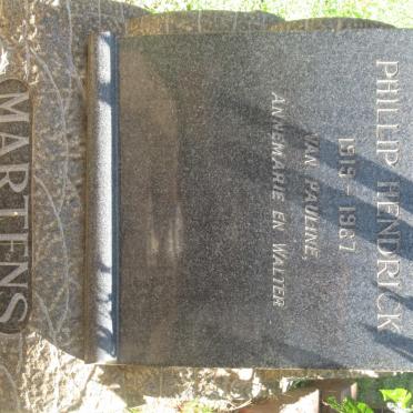 MARTENS Phillip Hendrick 1919-1967