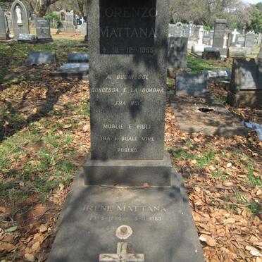MATTANA Lorenzo -1955 &amp; Irene 1890-1983