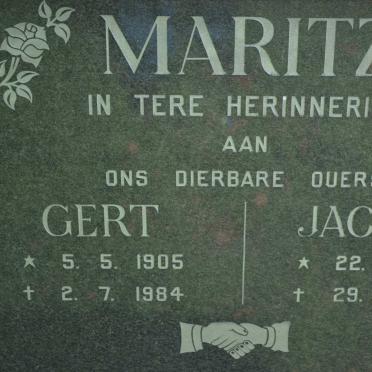 MARITZ Gert 1905-1984 &amp; Jacoba 1920-1996