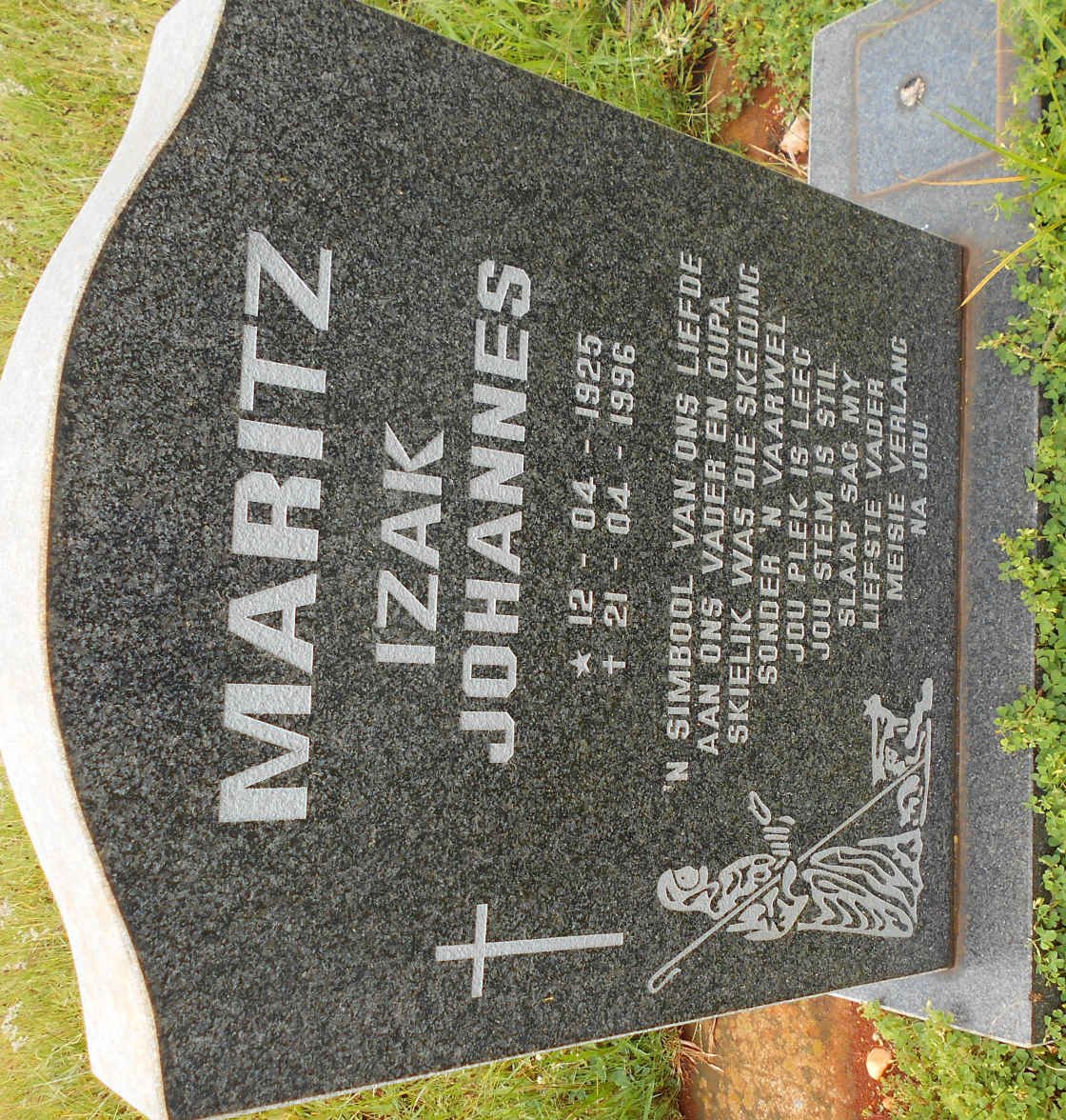 MARITZ Izak Johannes 1925-1996