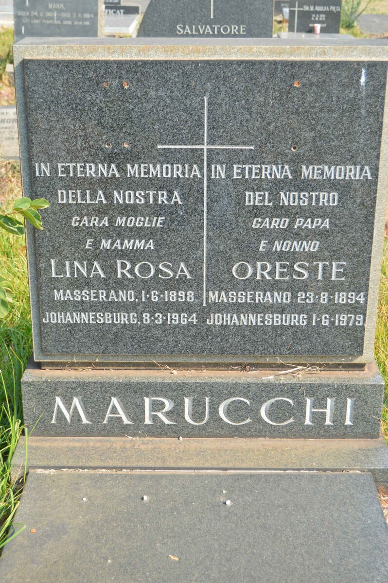 MARUCCHI Oreste 1894-1979 &amp; Lina Rosa 1898-1964