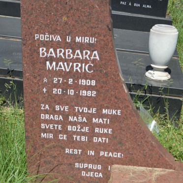 MAVRIC Barbara 1908-1982