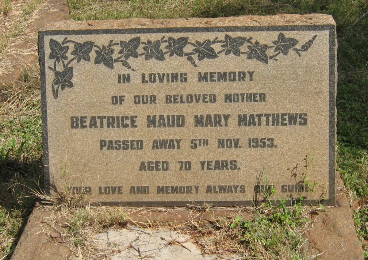 MATTHEWS Beatrice Maud Mary -1953