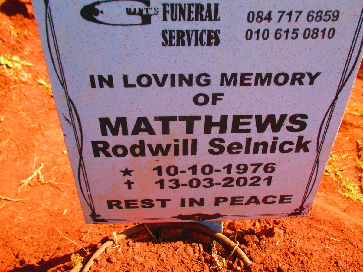 MATTHEWS Rodwill Selnick 1976-2021