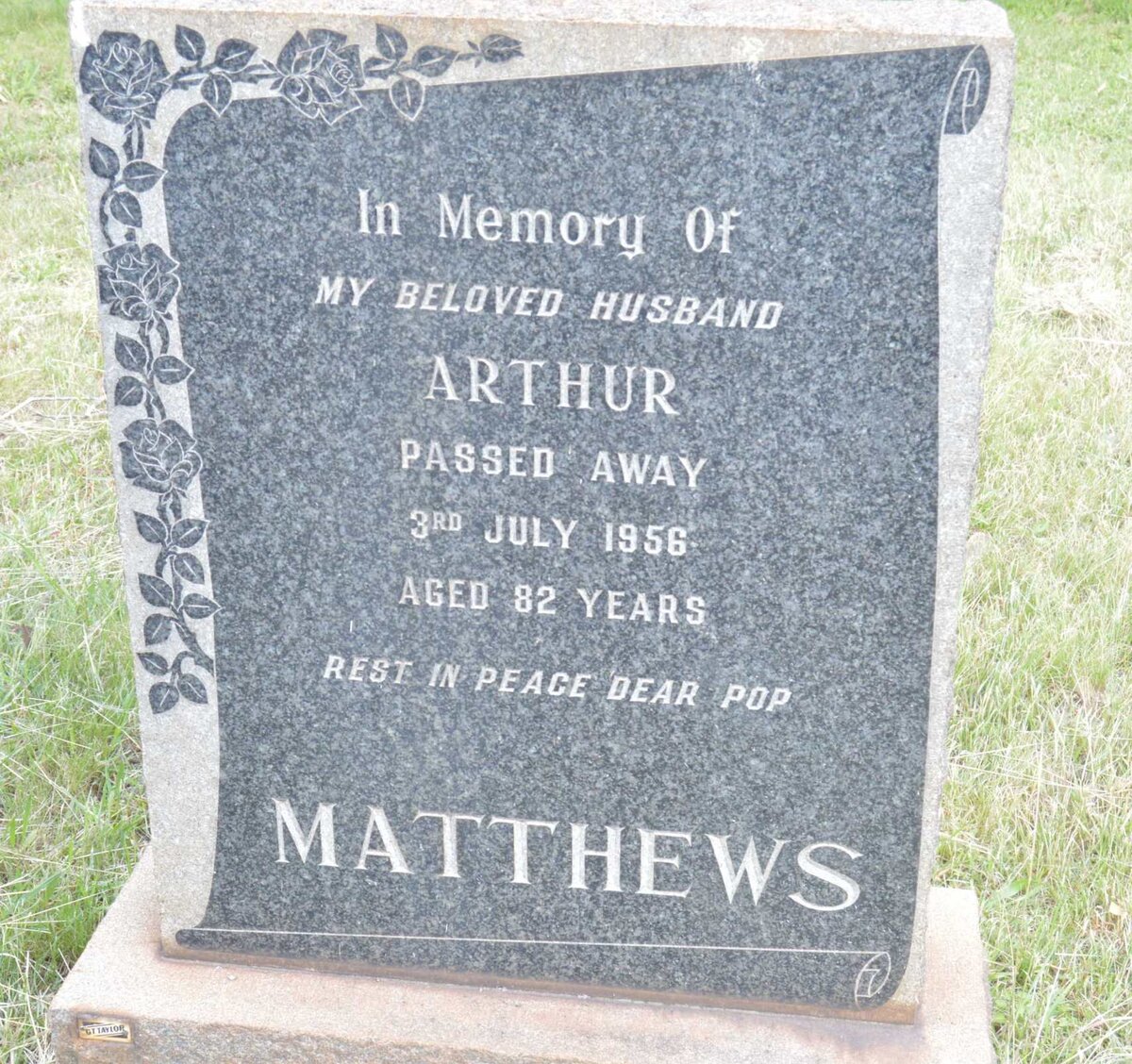 MATTHEWS Arthur -1956