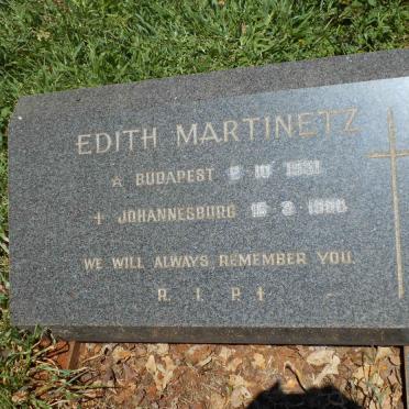 MARTINETZ Edith 1931-1980