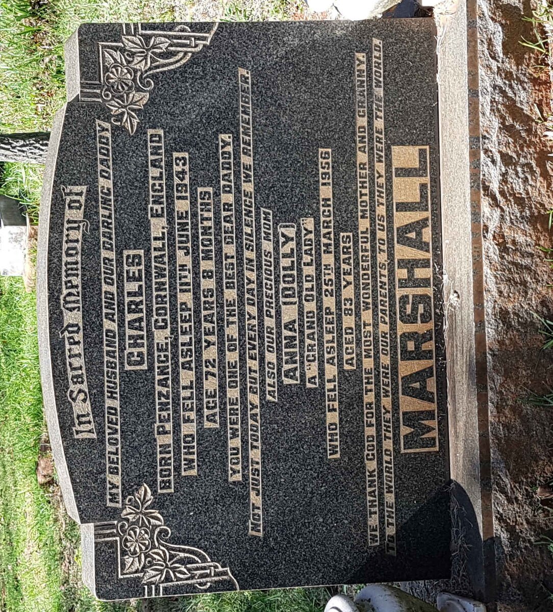 MARSHALL Charles -1943 &amp; Anna -1956