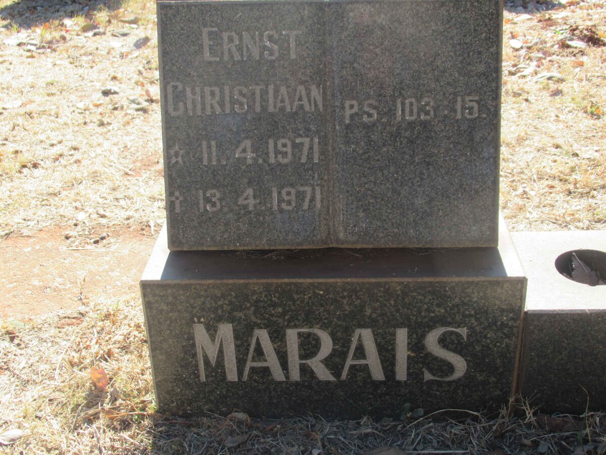 MARAIS Ernst Christiaan 1971-1971