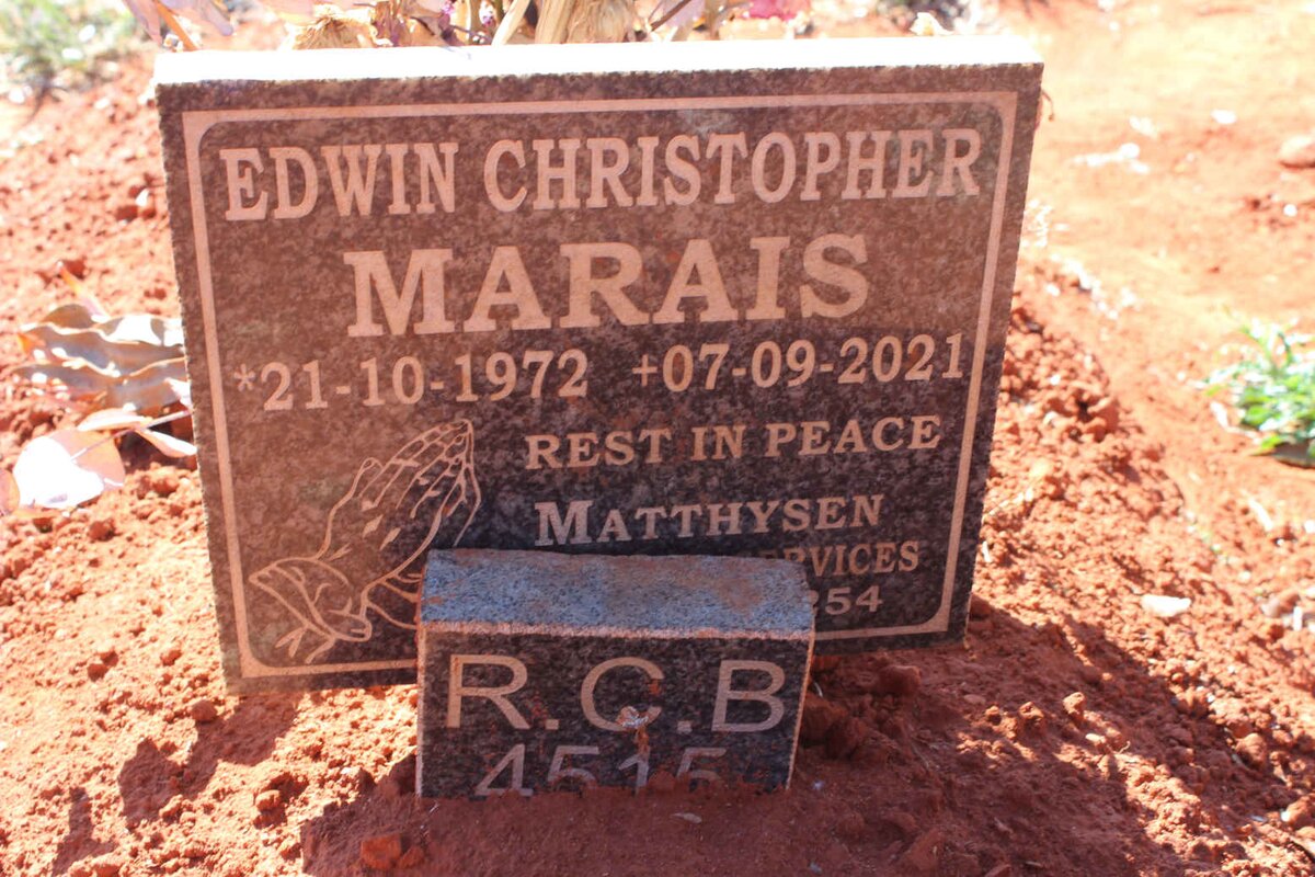 MARAIS Edwin Christopher 1972-2021