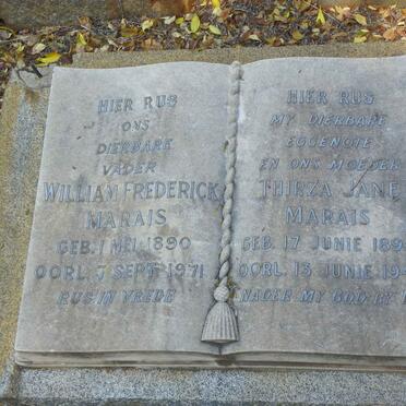 MARAIS William Frederick 1890-1971 &amp; Thirza Jane 1894-1944