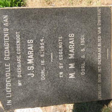 MARAIS J.S. -1954 &amp; M.M. -1961