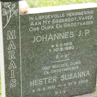 MARAIS Johannes J.P. 1915-1990 &amp; Hester Susanna 1915-2009