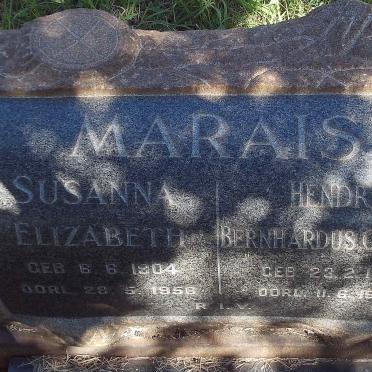 MARAIS Hendrik Bernhardus Coetzee 1903-1972 &amp; Susanna Elizabeth 1904-1958