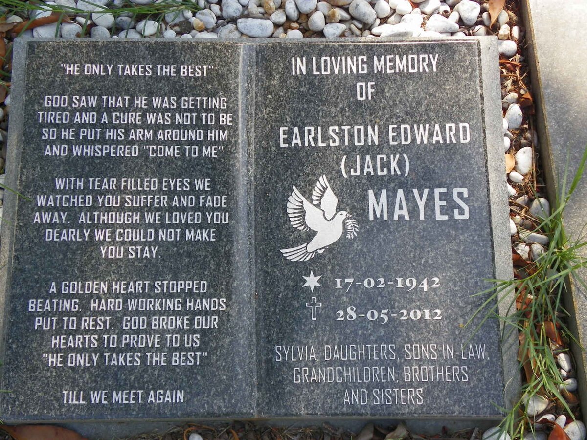 MAYES Iris Gloria -1973 :: MAYES Earlston Edward 1942-2012
