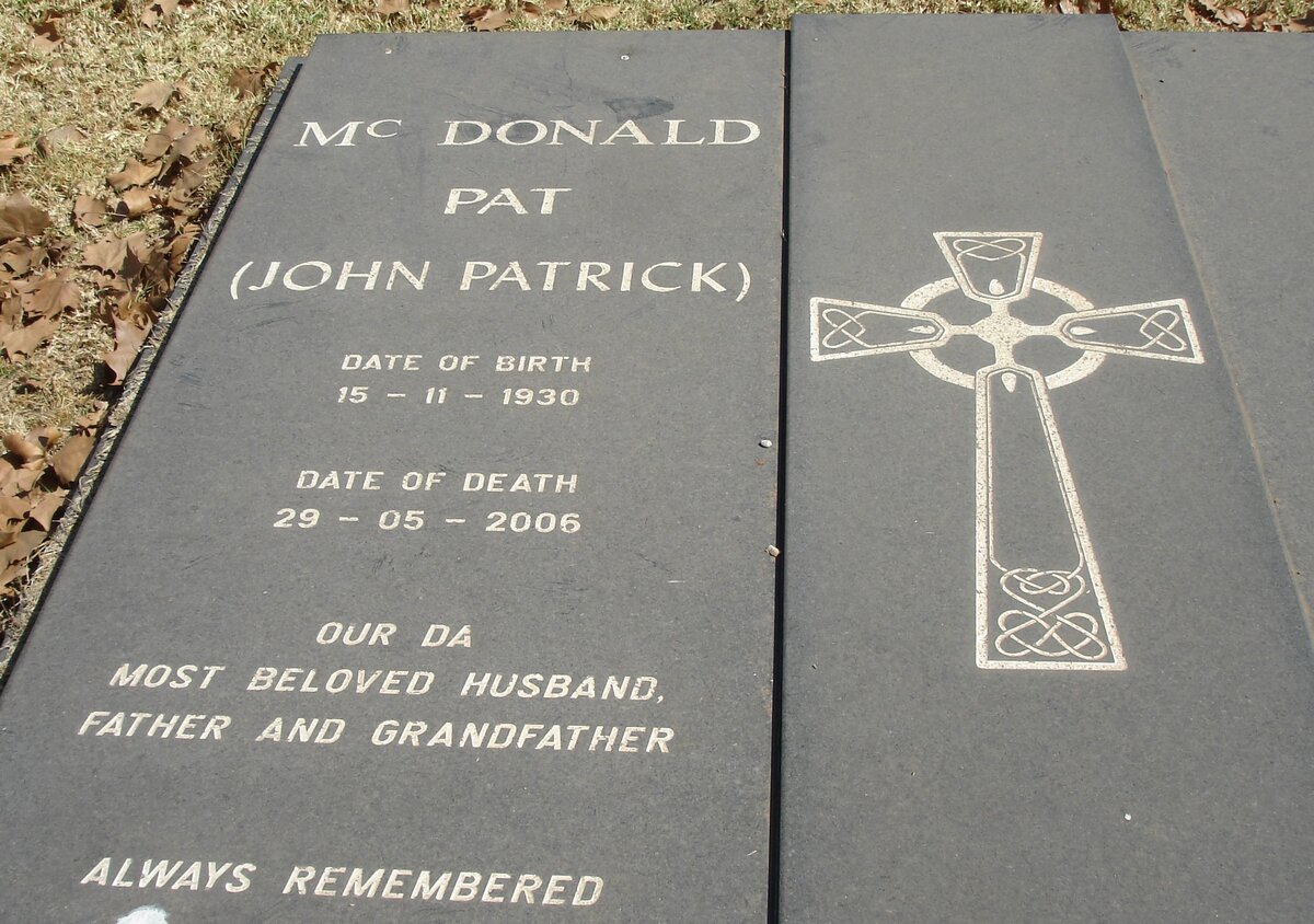 MCDONALD John Patrick 1930-2006