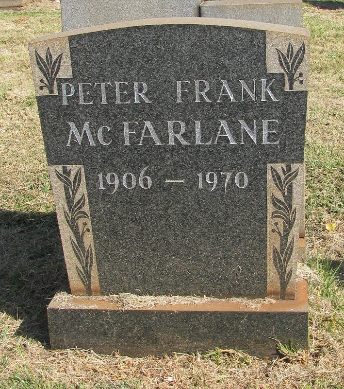 McFARLANE Peter Frank  1906-1970