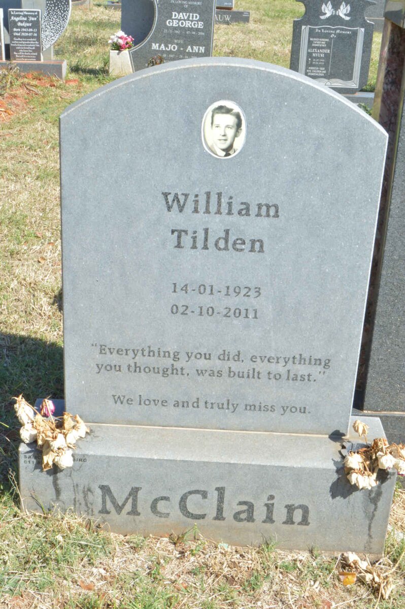 McCLAIN William Tilden 1923-2011